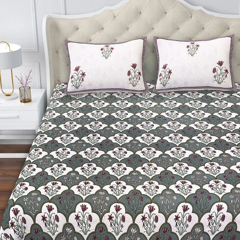 Rupa Cotton Bedsheet (Grey) - 180 TC media 4