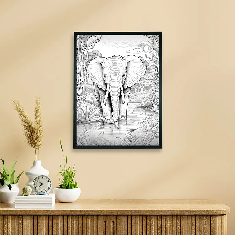 Jumbo Sketch Canvas Wall Art media 1