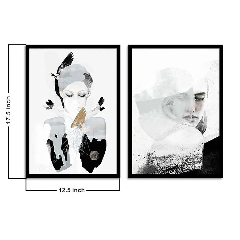 Ink In Water Forms Wall Art - Set Of Two media 6