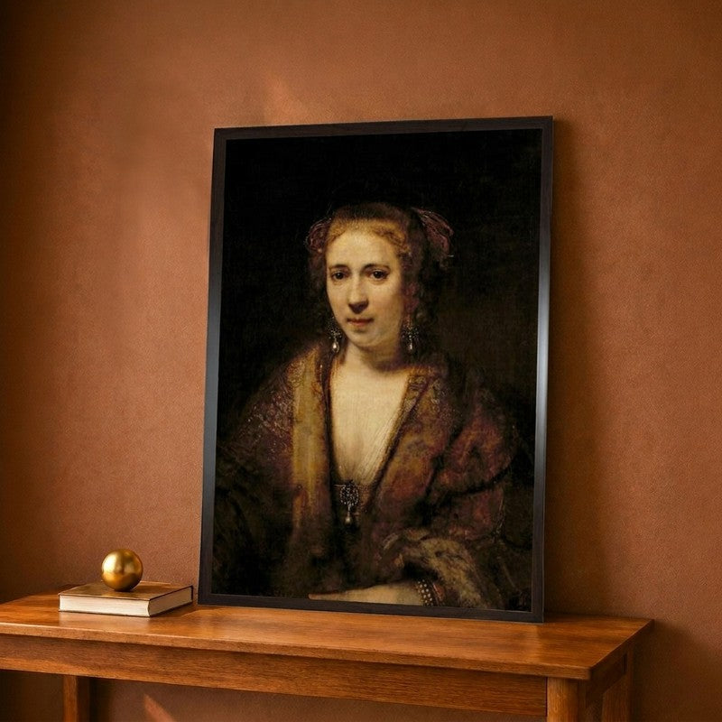 Portrait Of Hendrikje Stoffels Canvas Wall Painting - 9 x 12 Inches