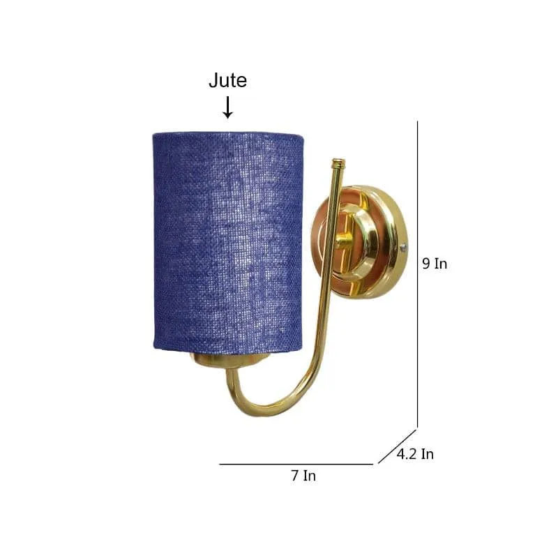 Galora Neva Fabric & Metal Wall Lamp - Blue media 5