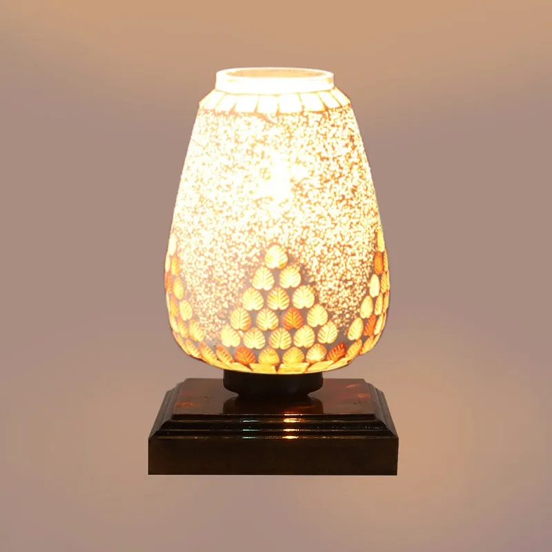 Lunero Glass Table Lamp With Wooden Base media 8