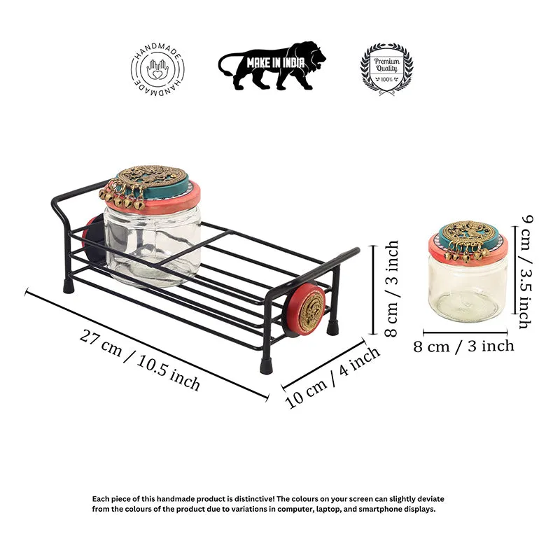 Samvad Jar Set With Tray (300 mL Each) - Three Piece Set media 6