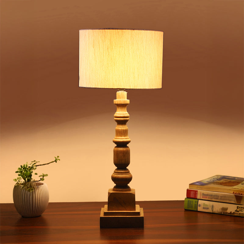 Cotin I Arbor Wooden Table Lamp - Beige,Brown