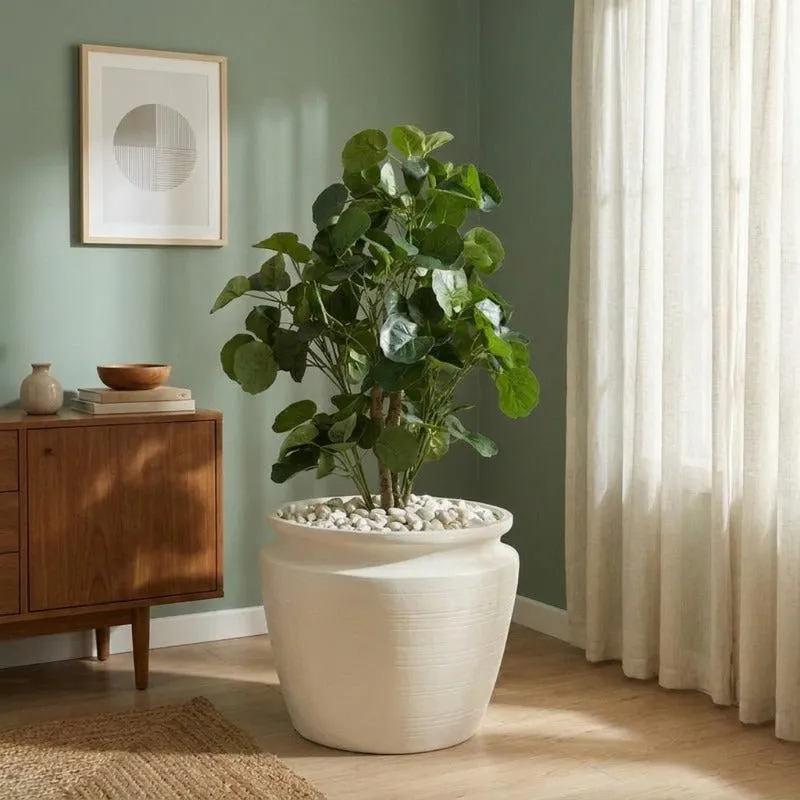 Elune Floor Planter - White - 4