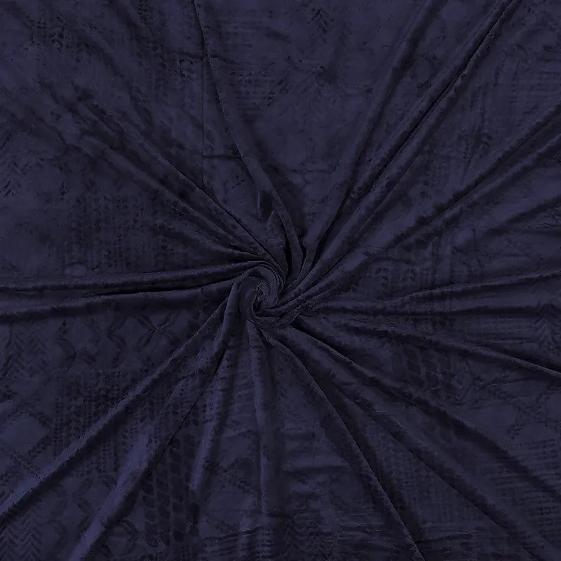 Monte Carlo Color Drift Bedsheet (Navy Blue) - 280 GSM media 5