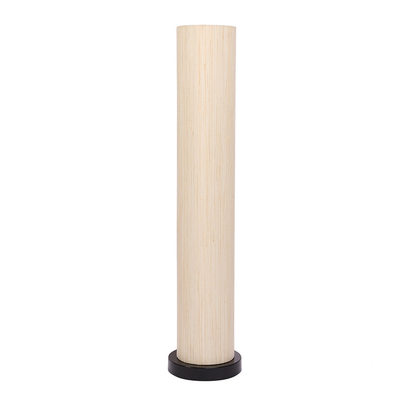 Eshe Wooden Tower Floor Lamp With Khadi Shade - Off-White media 4