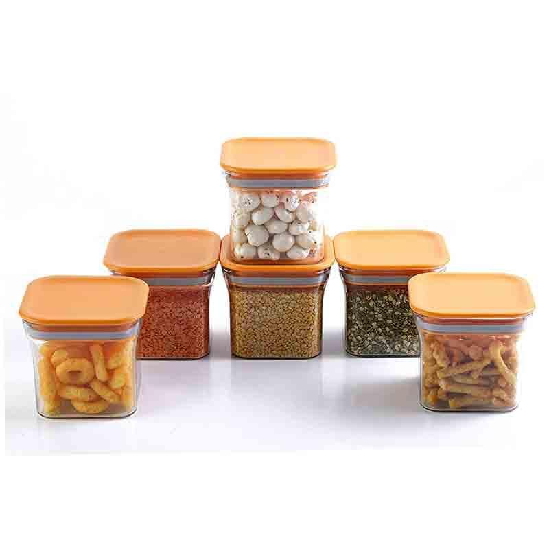 Orange Square Squad Container (600 mL Each) - Set Of 6 image 3