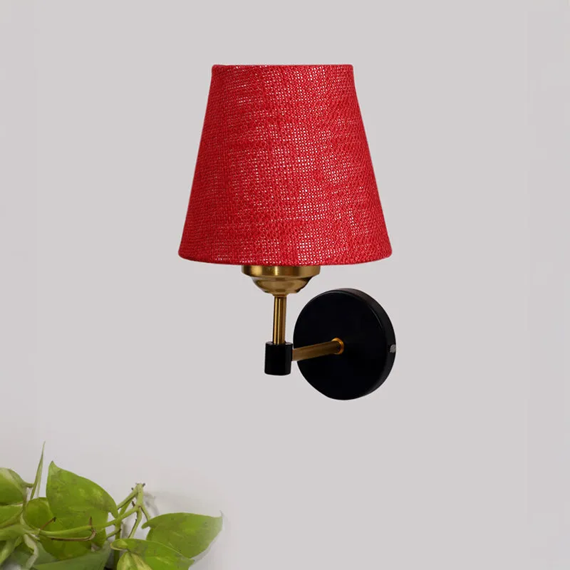 Aquilon Jute Wall Lamp - Maroon media 3