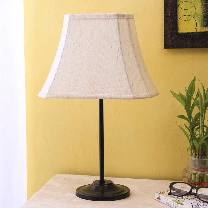 Flarorae Cotton Table Lamp With Iron Base - Beige media 4