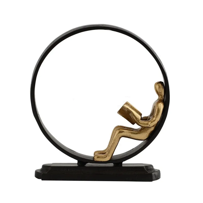 Abiding Reader Showpiece - Gold & Silver media 3