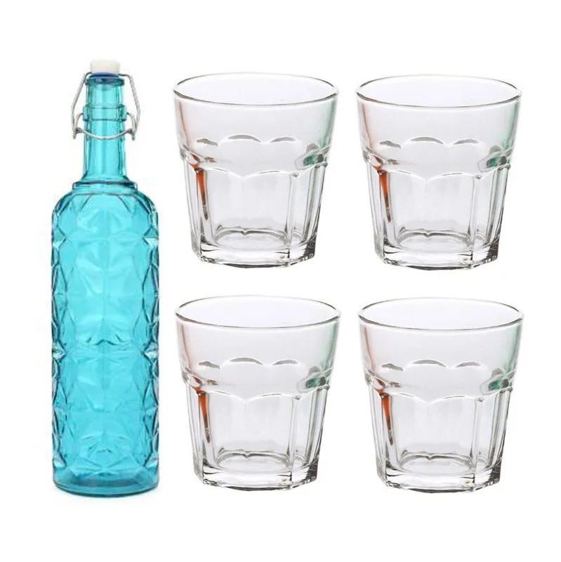 Zoran 1000 mL Water Bottle With 250 mL Glasses - Five Piece Set media 1