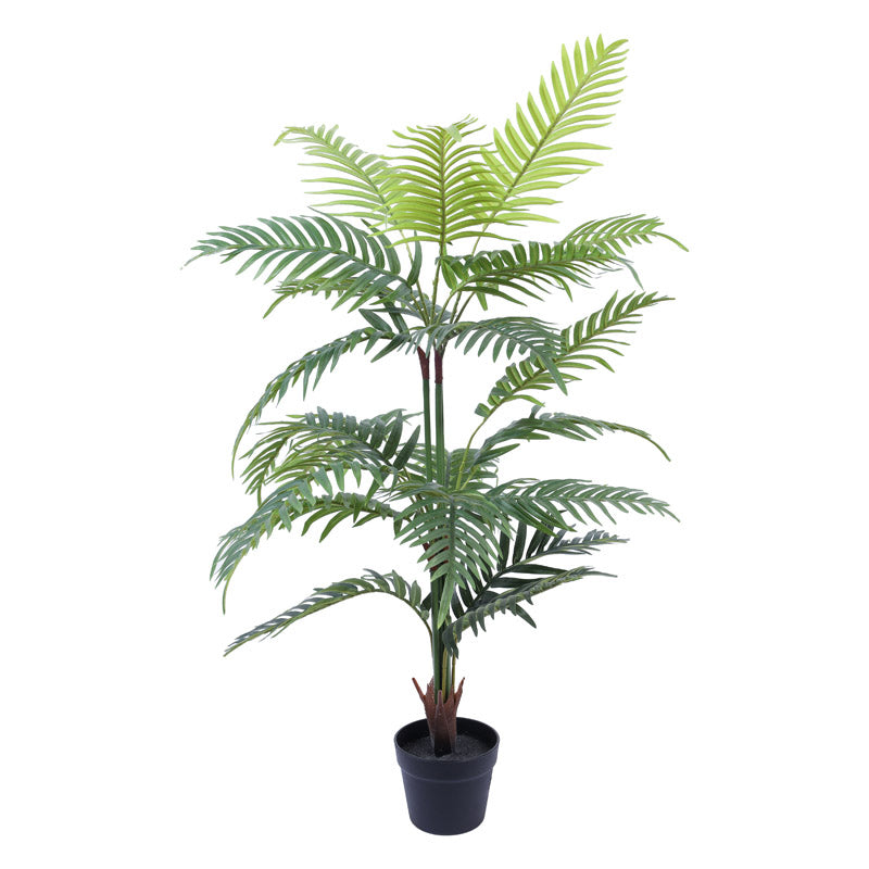 Artificial Realistic Areca Palm Plant With Black Plastic Pot - 3.9 Feet media 3