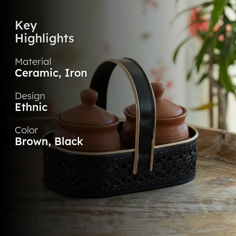 Orna Luxe Ceramic Jar (250 mL) -Three Piece Set media 2