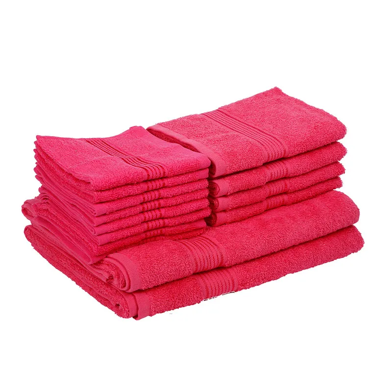 Comfora Towel Set (Pink) - Fourteen Piece Set media 4