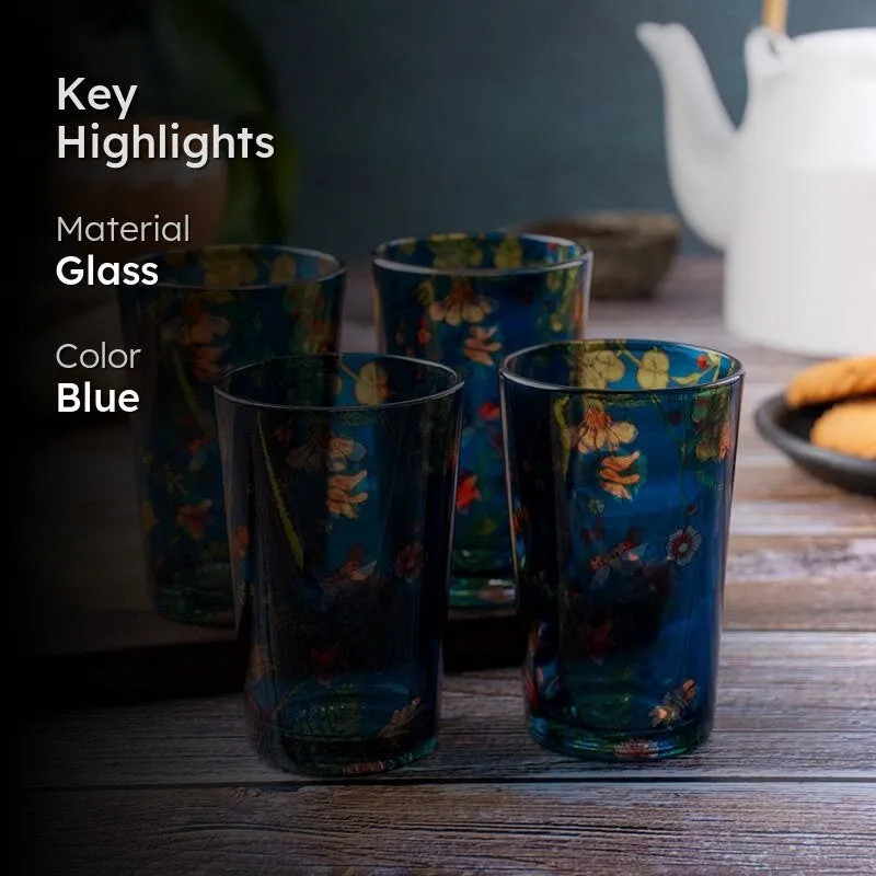 Floral Bliss Chai Glass - Set of Four media 2