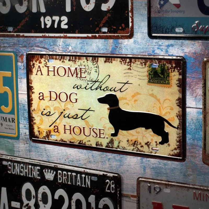 A Home Without A Dog Metal Wall Accent media 1
