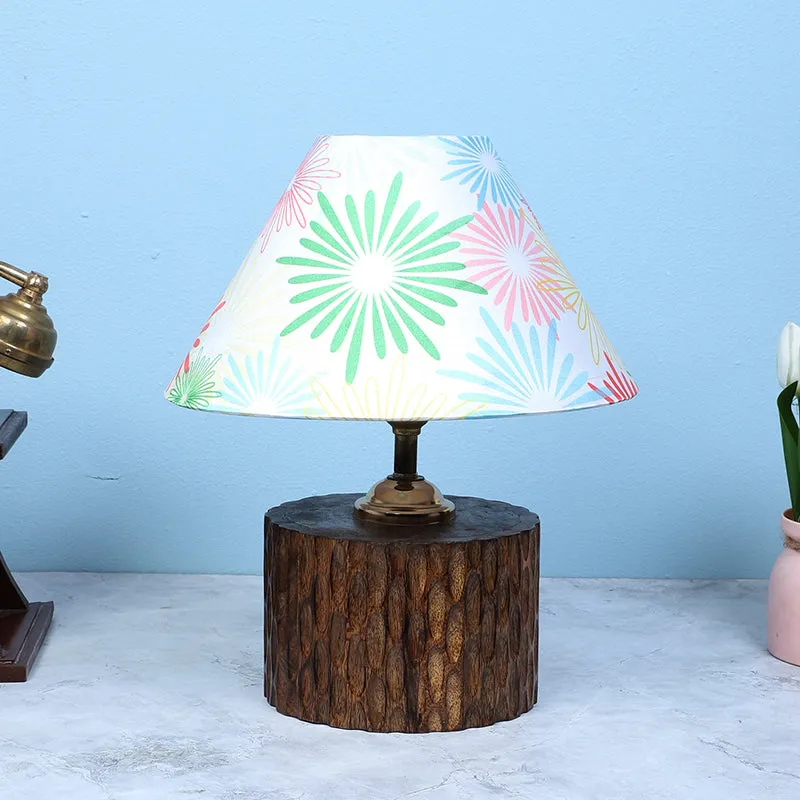 Hikari Trunk Printed Mango Wood Table Lamp - Multicolor media 1