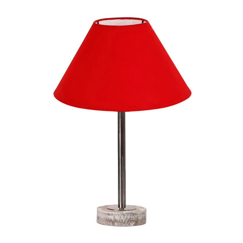 Cotin II Rodin Wooden Table Lamp - Red,Silver,White media 4