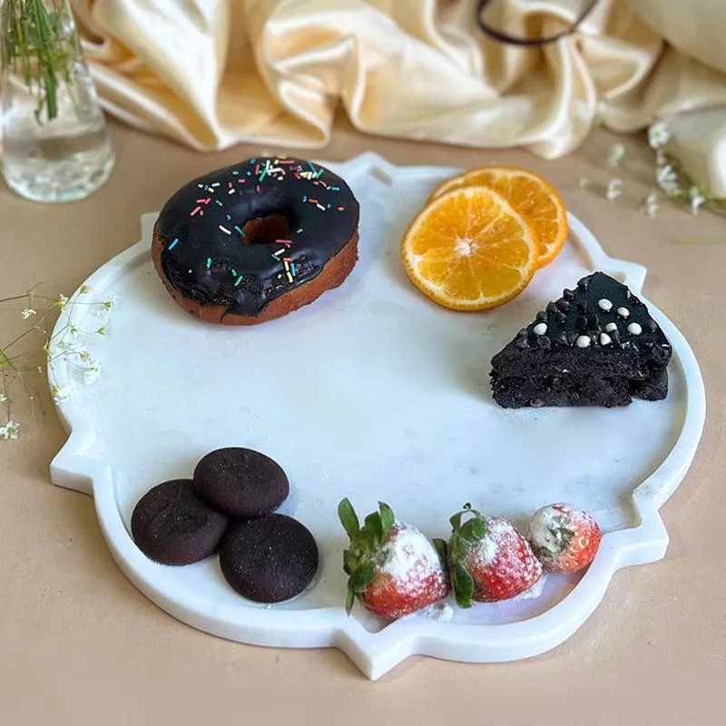 Marbre Floral Marble Platter media 3