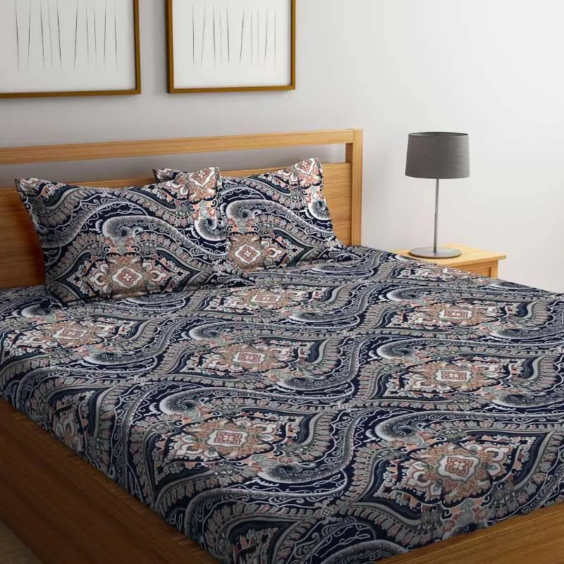 Nightfall Narcissus Fitted Microfiber Bedsheet - 300 GSM media 1