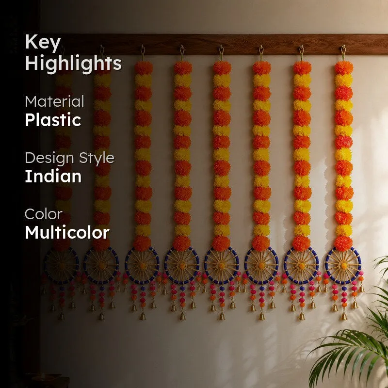Marigold Chakra Latkan - Set of Eight - 2
