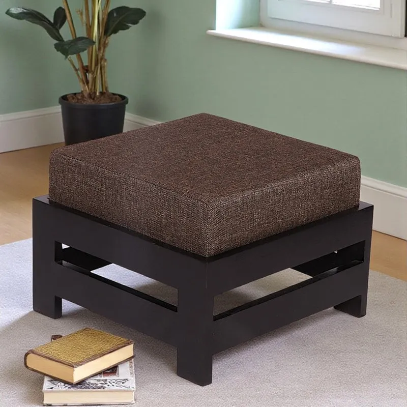 Naxor Sheesham Wooden Bench with Stool (Brown) - Two Piece Set media 1