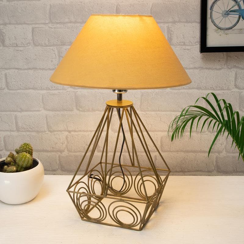Lumina Glow Fabric Table Lamp - Yellow,Gold