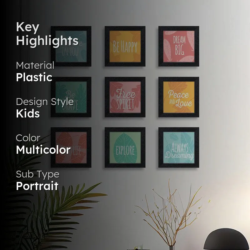 Vibgyor Motivational Wall Art - Set Of Nine media 2