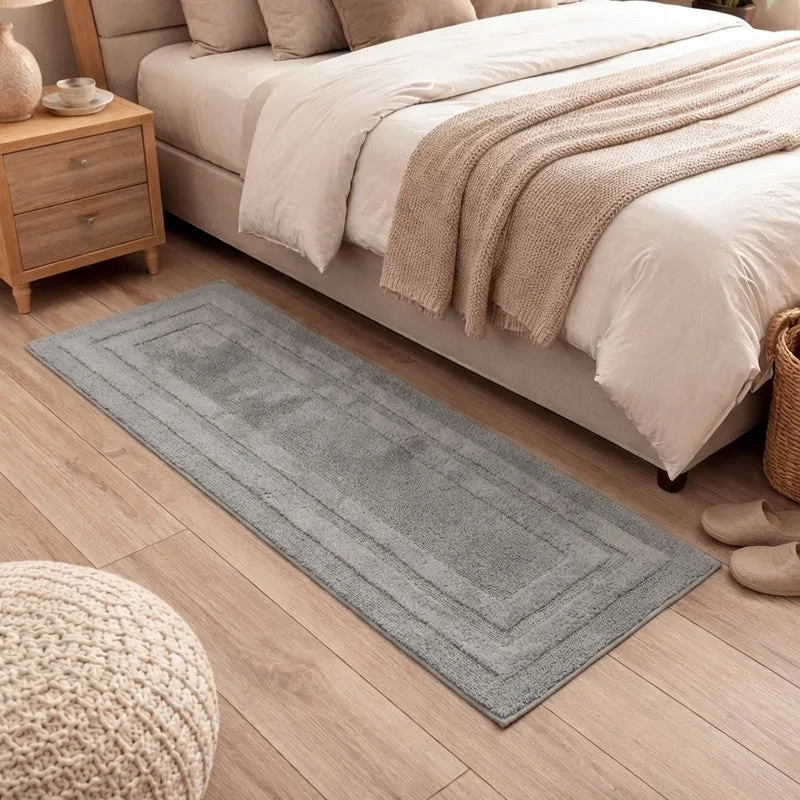 PureStep Cotton Runner Rug - Light Gery media 1
