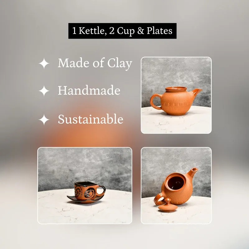 Clay Artistry Terracotta Tea Set & Tea Pots - Three Piece Set media 7