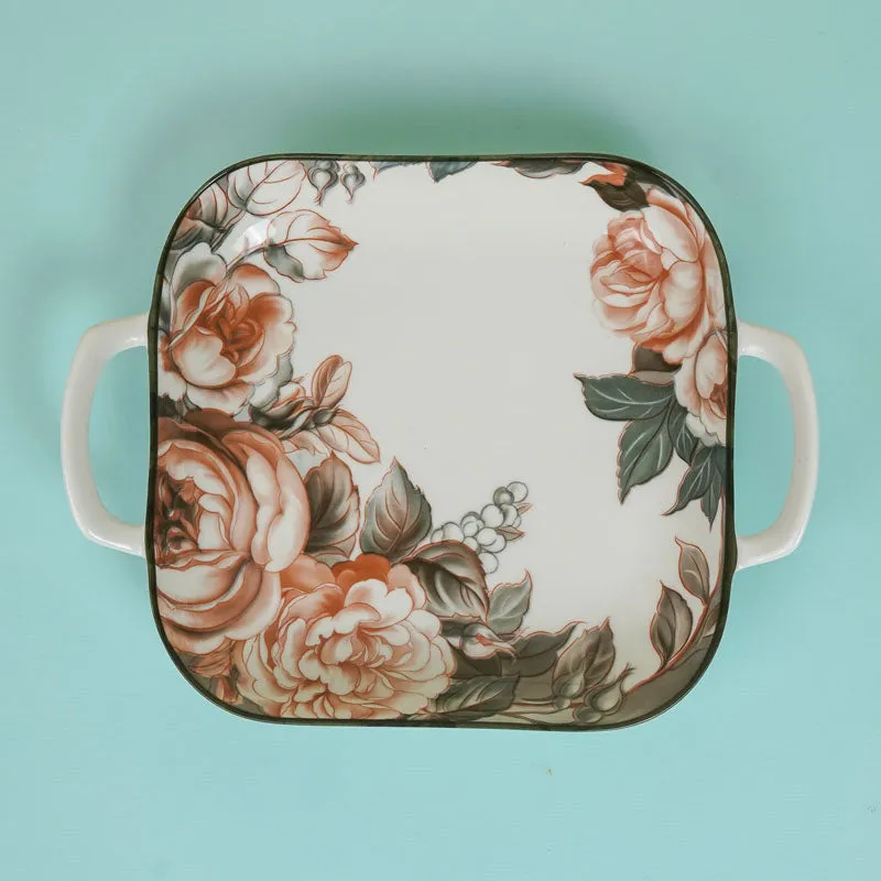 Maduva Floral Porcelain Serving Set - Four Piece Set media 8