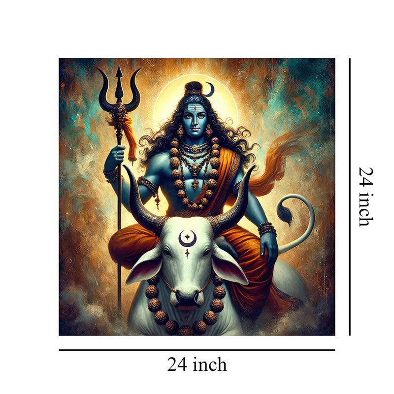 Shiva Nandi Wall Painting media 8