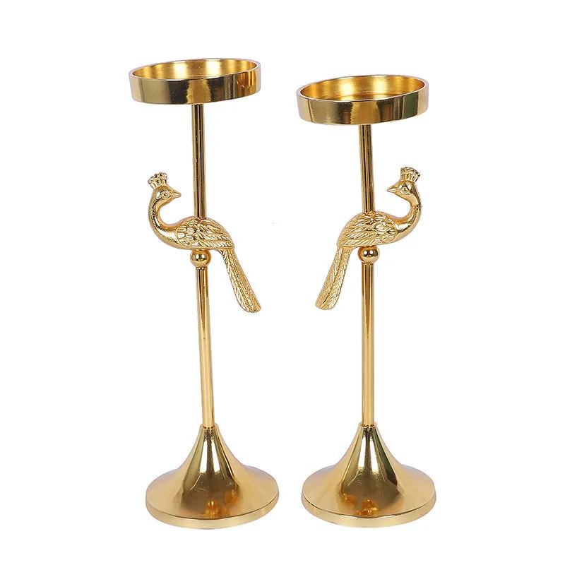 Peacock Plume Tea Light Holder media 3
