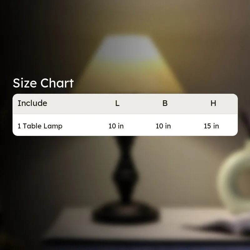 Leapo Gema Fabric Table Lamp - White,Black media 5