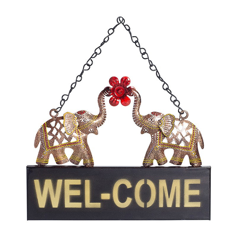 Elephant Welcome Iron Wall Accent media 2
