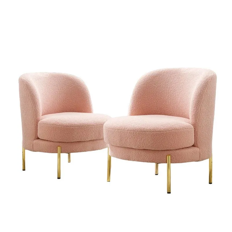 Calyra Neem Wood Accent Chair - Pink media 7