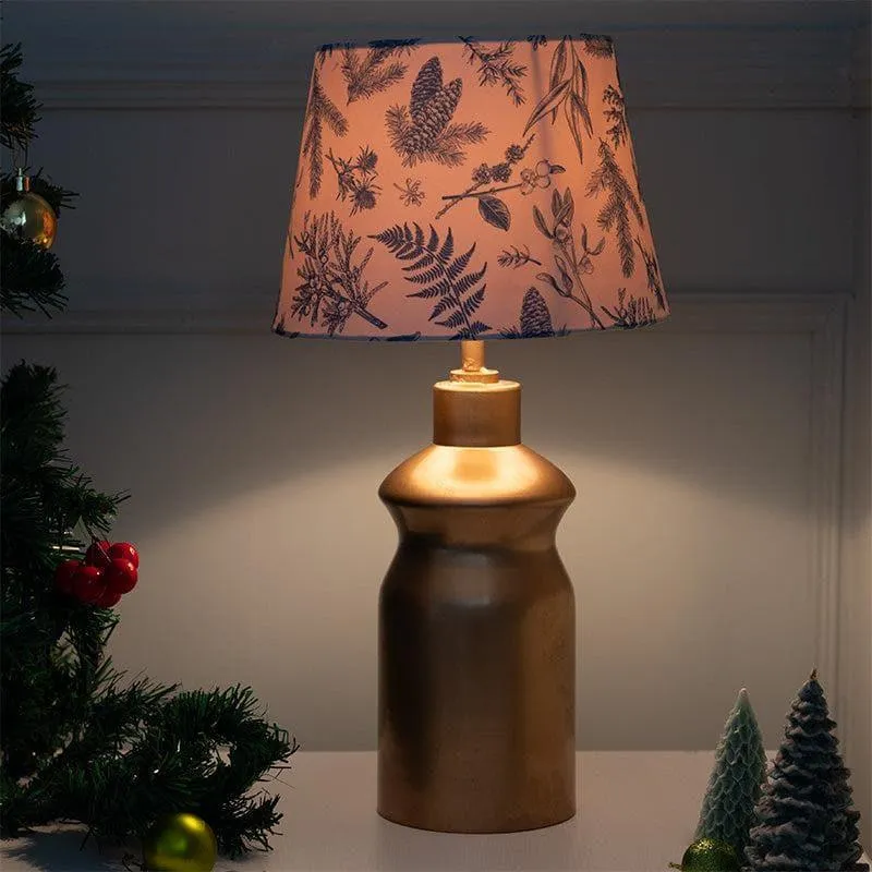 Floral Tinsel Astoria Fabric Table Lamp - White media 1
