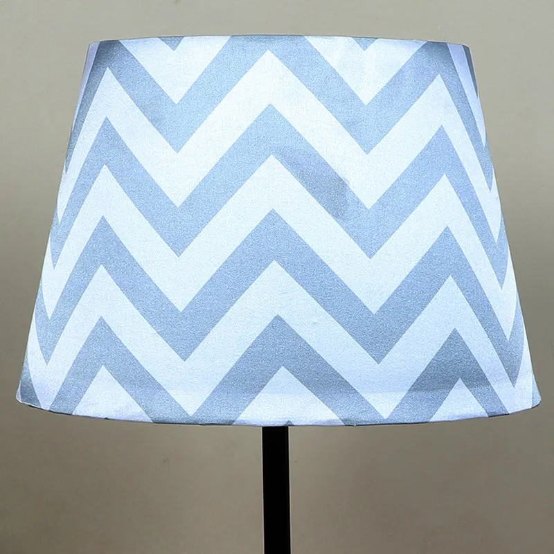 Chevron Light Griff Printed Metal Table Lamp - Grey,White,Black media 4