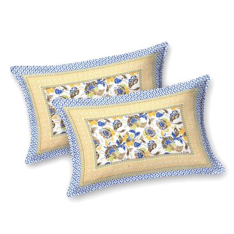 ModernNest Cotton Bedsheet (Blue) - 144 TC media 3