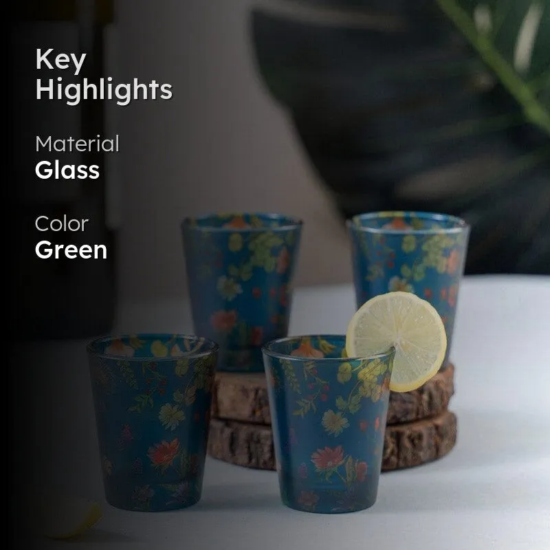 Night Bloom Frosted Shot Glass (30 ml) - Set Of Four media 2