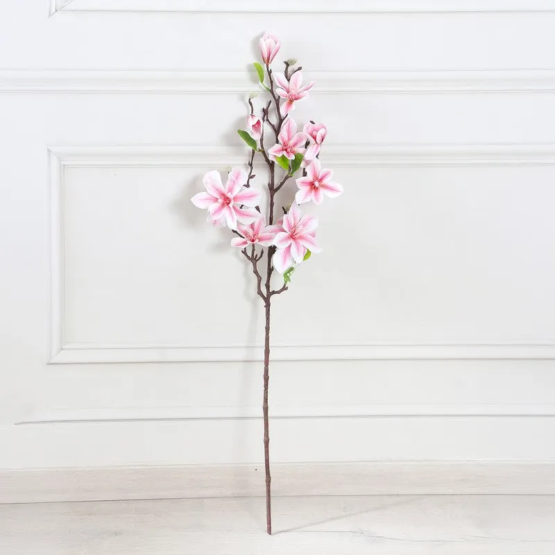 Magnolia Artificial Flower Stem - Light Pink media 3