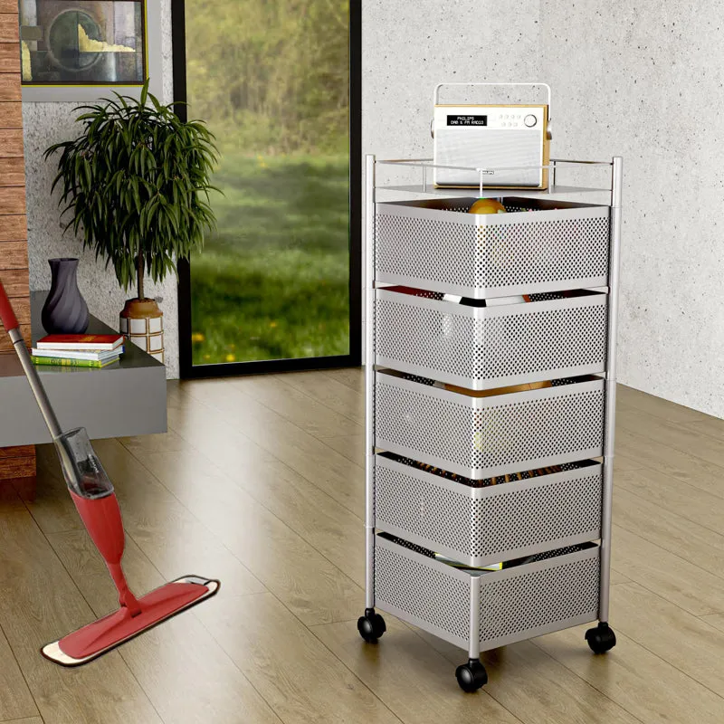 Movra Five Tier Trolley - Silver media 7