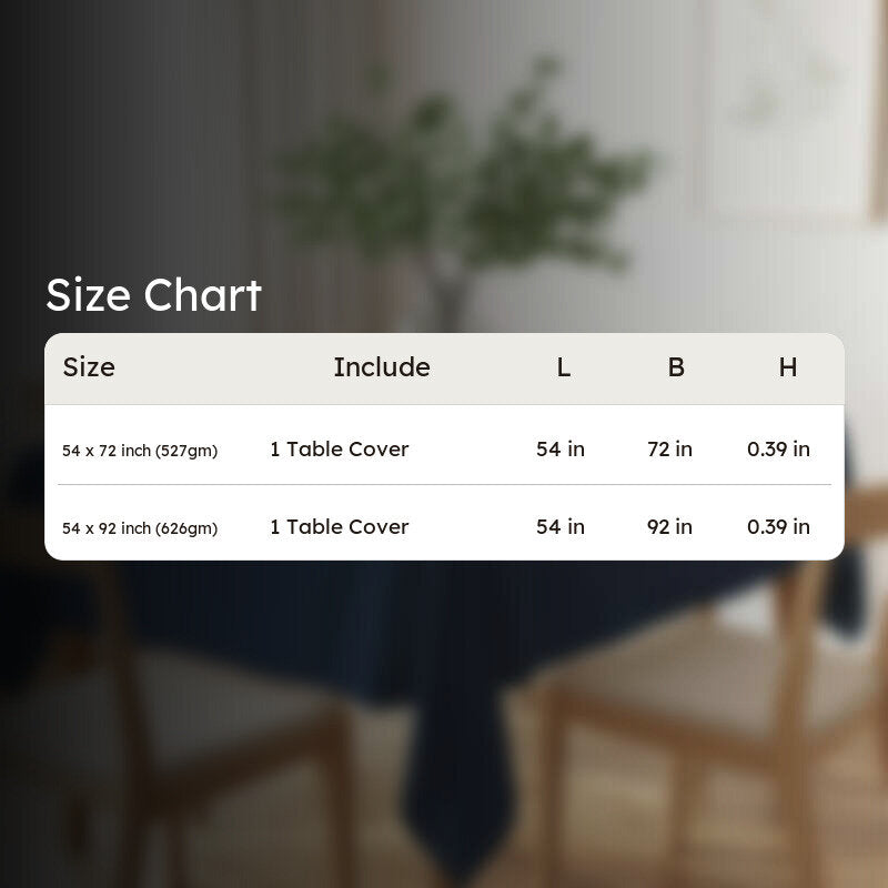 Urban Space Solid Indigo Cotton Table Cover media 6