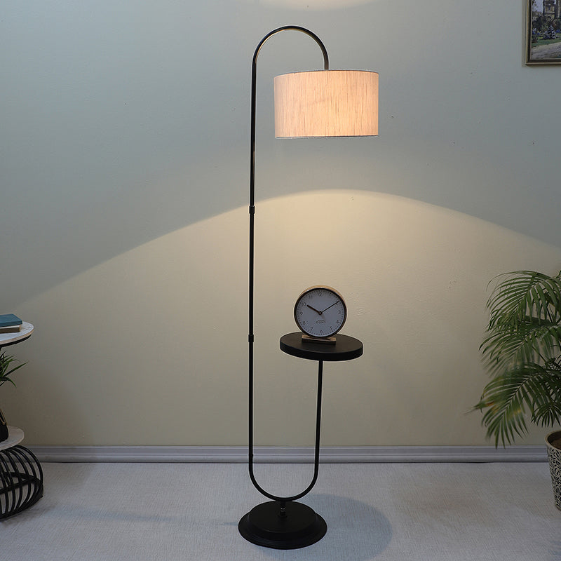 Lucciola Solid Arched Metal Floor Lamp - White