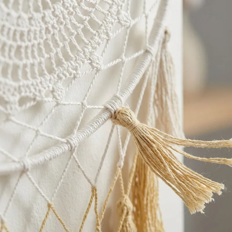 Tonae White Macrame Dreamcatcher media 3