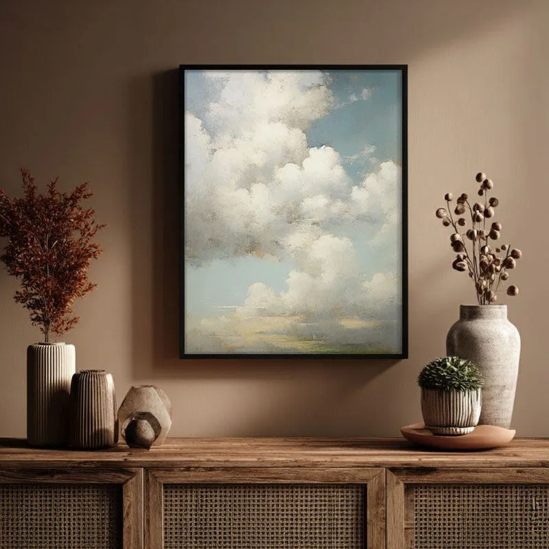 In The Clouds Archival Canvas Wall Art - Black Frame media 3