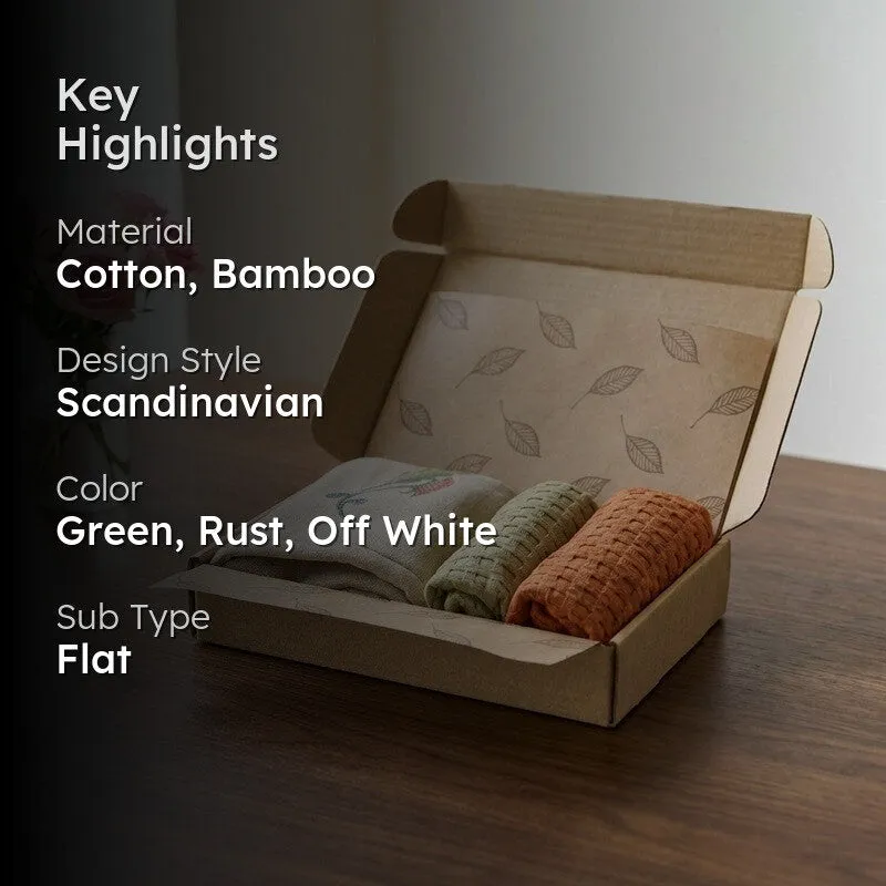 Softelle Bamboo Cotton Hand Towels with Box - Set Of Three media 2