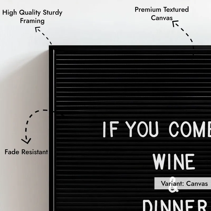 Wine Domination Archival Canvas Wall Art - Black media 7