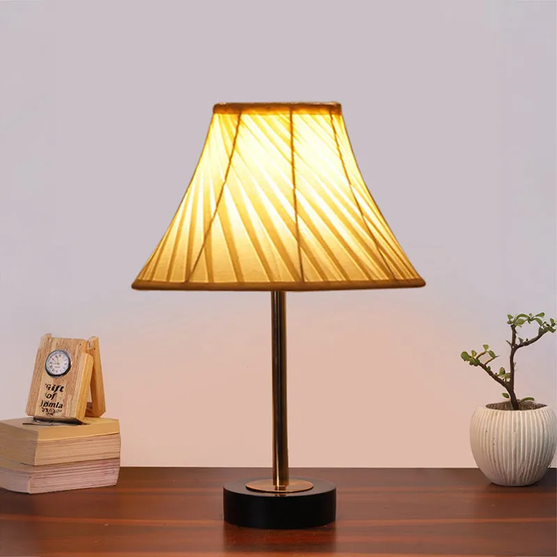 Twistra Rodin Wooden Table Lamp - Ivory,Gold,Black media 3